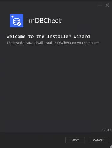 imDBCheck install window